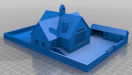 Download the .stl file and 3D Print your own Country School N scale model for your model train set from www.krafttrains.com.